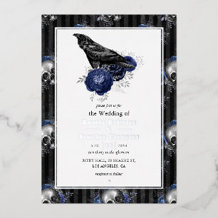 Aluminium Invitation de mariage en feuille d'argent gothique