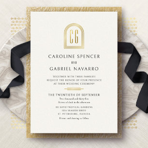 Aluminium Invitation de mariage en feuille métallique à arch