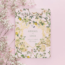 Invitation de mariage en feuille métallisée à moti