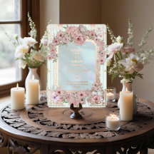 Invitation de mariage en papier métallisé à motif 