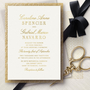 Aluminium Invitation de mariage en typographie formelle vint