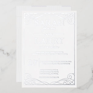 Aluminium Invitation de mariage traditionnelle élégante en f