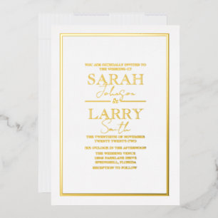 Aluminium Invitation de mariage traditionnelle élégante en f
