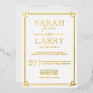 Aluminium Invitation de mariage traditionnelle élégante en f