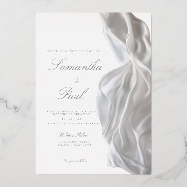 Aluminium Invitation en feuille d'aluminium (Recto)