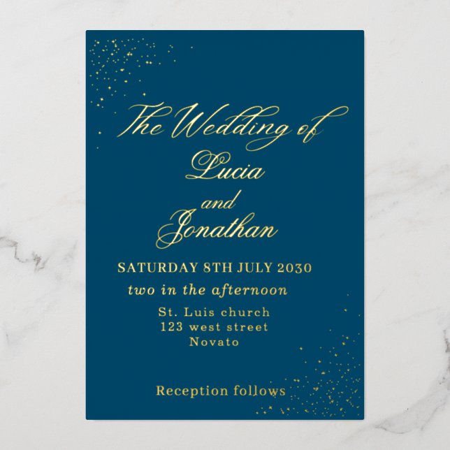 Aluminium Invitation en feuille d'aluminium (Recto)