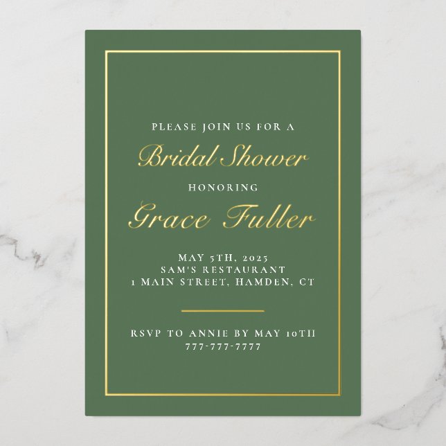 Aluminium Invitation en feuille d'aluminium avec typographie (Recto)