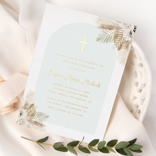 Aluminium invitation en feuille d'aluminium communion solenn (Créateur téléchargé)