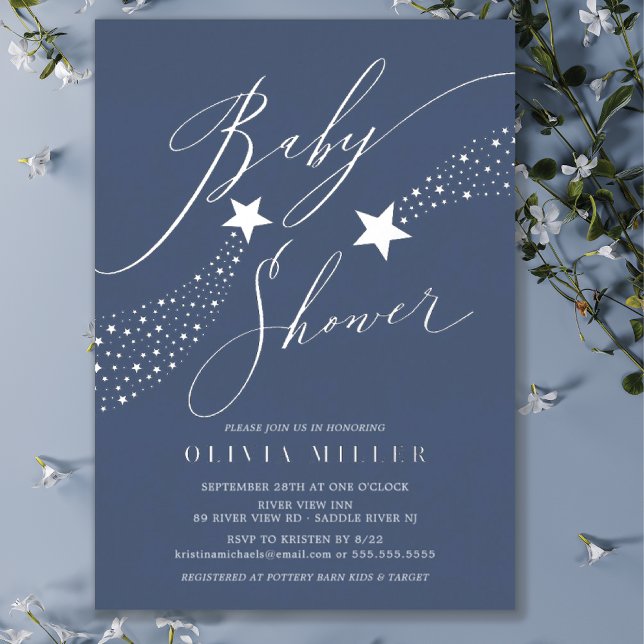 Aluminium Invitation en feuille d'aluminium étoile bleue (Créateur téléchargé)