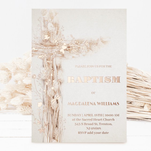 Aluminium Invitation en feuille d'aluminium pour baptême de  (Créateur téléchargé)
