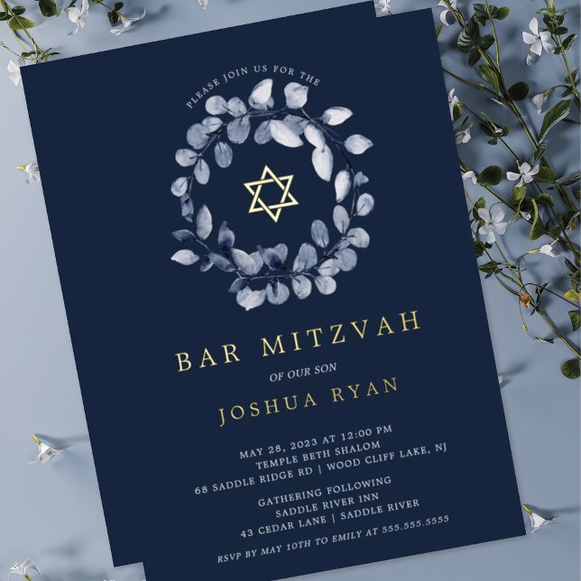 Aluminium Invitation en feuille d'aluminium pour Bat Mitsvah (Créateur téléchargé)