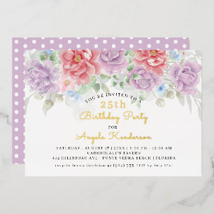 Aluminium Invitation en feuille d'aluminium pour fête d'anni