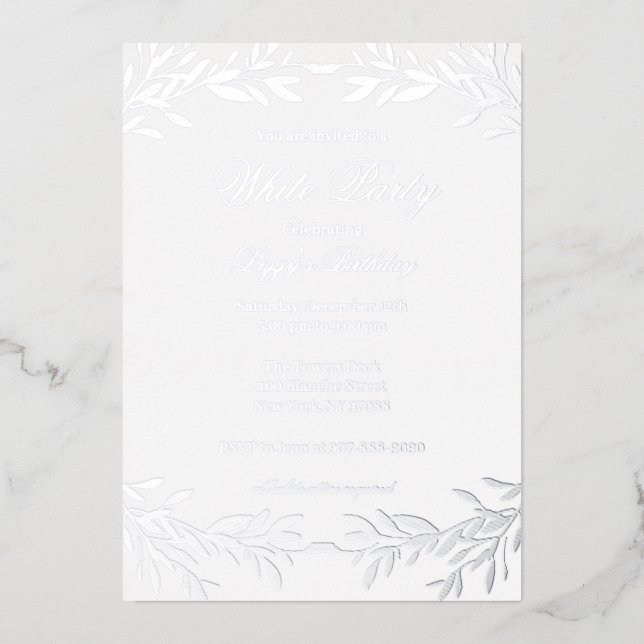 Aluminium Invitation en feuille d'aluminium pour une fête él (Recto)