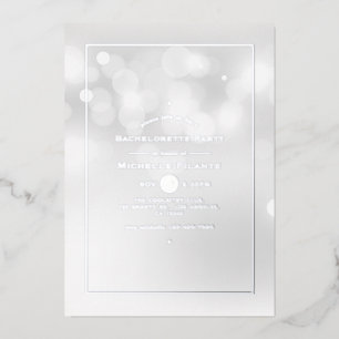 Aluminium Invitation en feuille d'argent pour enterrement de