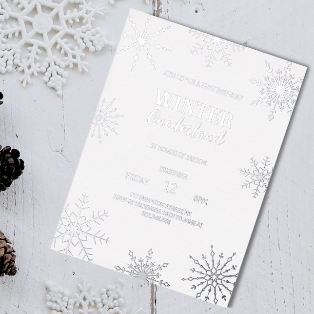 Aluminium Invitation en feuille d'argent pour un hiver Onede (Créateur téléchargé)