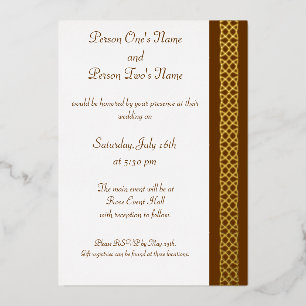 Aluminium Invitation en feuille de chocolat avec cœurs en tr