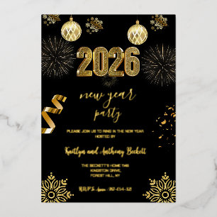 Aluminium Invitation en feuille métallisée pour le Nouvel An