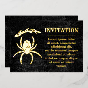 Aluminium Invitation en forme de feuille avec une araignée g