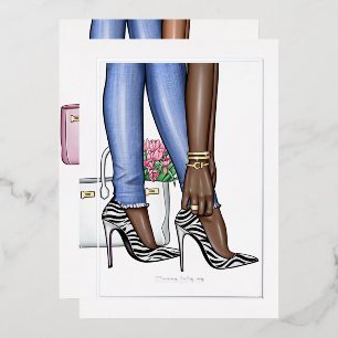 Aluminium Invitation en papier alu pour défilé de mode Glam 