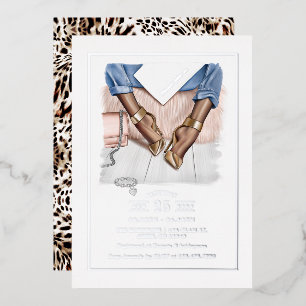Aluminium Invitation en papier alu pour défilé de mode Glam