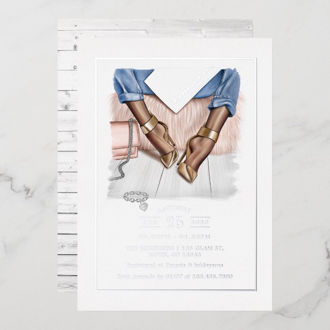 Aluminium Invitation en papier alu pour le défilé de mode Gl (Recto/Verso)