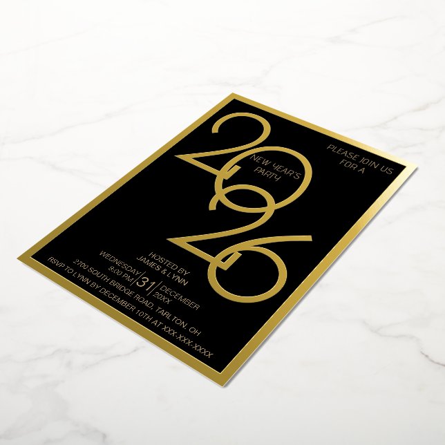 Aluminium Invitation en papier d'aluminium pour une soirée d (Rotation)