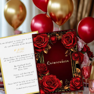 Aluminium Invitation en papier métallisé pour Quinceañera av