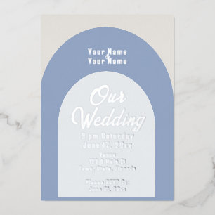 Aluminium Invitation minimaliste élégante et chic en feuille