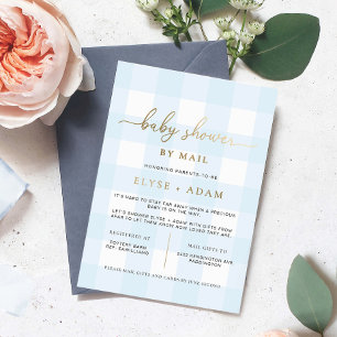 Aluminium Invitation par courrier en feuille d'or pour Baby