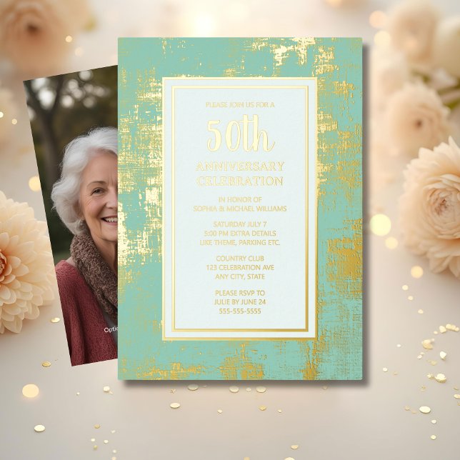 Aluminium Invitation pour les 50 ans de mariage en or (Créateur téléchargé)