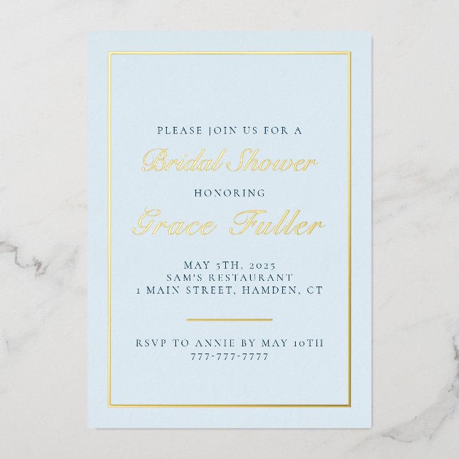 Aluminium Invitation simple et élégante avec typographie en  (Recto)