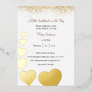 Aluminium Invitation Un Petit Amour est en Route