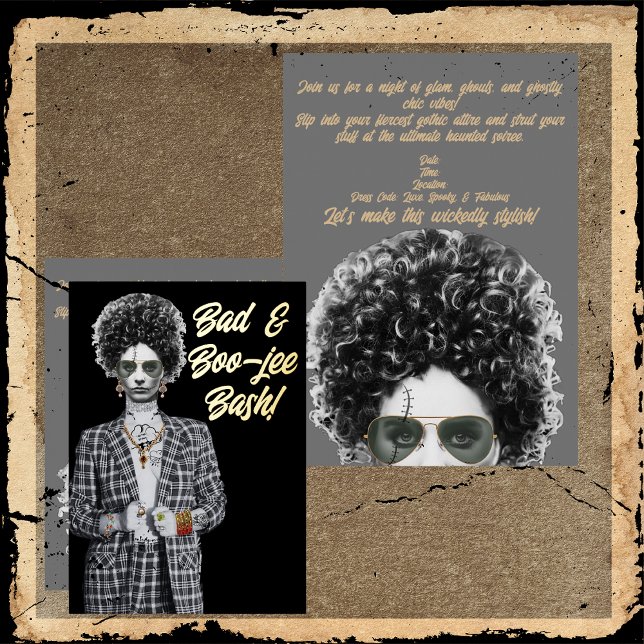 Aluminium Mauvais & Boo-jee Bride Invitation en Papier d'Alu (Créateur téléchargé)