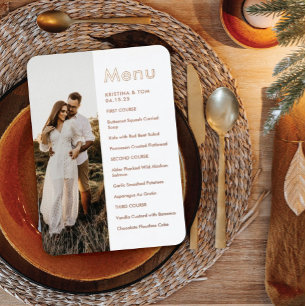 Aluminium Menu latéral de photo Invitation en feuille d'alum