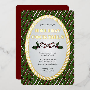 Aluminium Rêve de Noël au bonbon de Noël   Invitation en feu