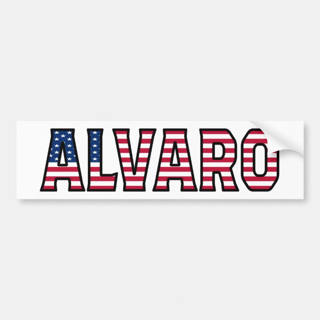 Alvaro Nom Vorname USA Aufkleber Sticker Auto (Devant)
