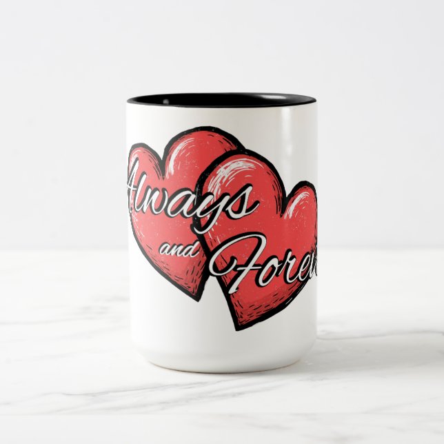"Always and Forever" Heart Mug (Centre)