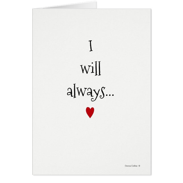 Always Love You Valentine Card (Devant)
