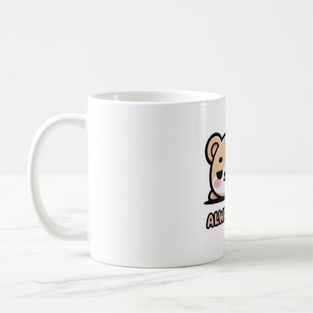 Always Tired Funny Coffee Mug – Cute Sleepy Kawaii (Gauche)