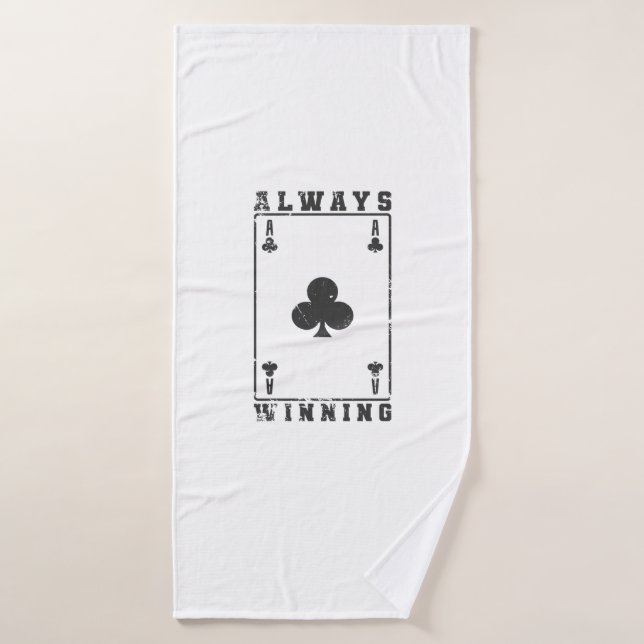 Always Winning Kreuz Poker oder Skat (Serviette de bain)