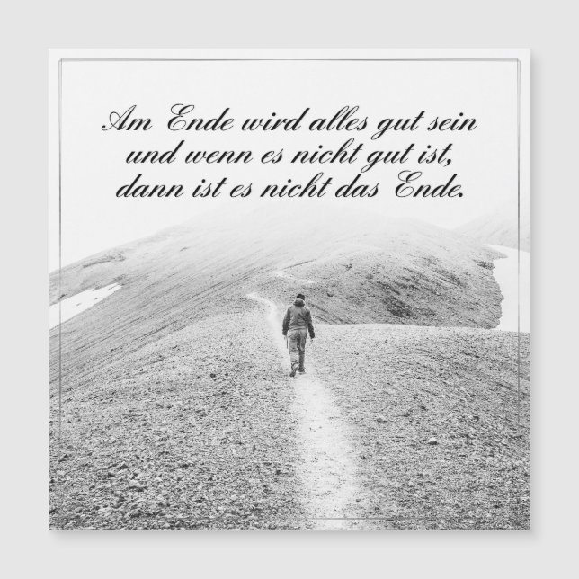 Am Ende avec alles gut sein (Devant)