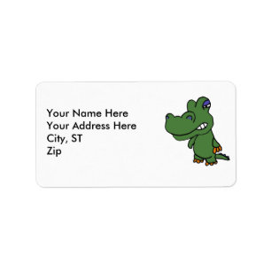 AM étiquettes de adresse drôles d'alligator