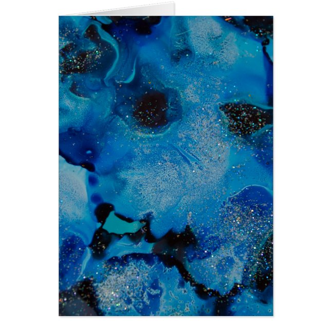 Am I Blue - Abstrait bleu peint encre arrière - pl (Devant)