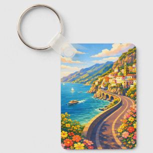 Amalfi Coast Italie Riviera Vintage Porte-clés de