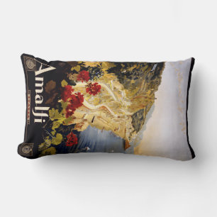 Amalfi Italie vintage voyage jeter oreiller