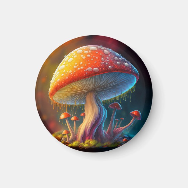Amanita Muscaria magnet séché (Devant)