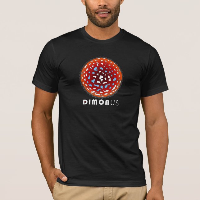 Amanita muscaria signature noir T-shirt (Devant)