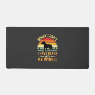 Amant de Chien de Crépuscule Vintage Plans Pitbull