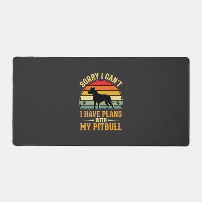 Amant de Chien de Crépuscule Vintage Plans Pitbull (Recto)