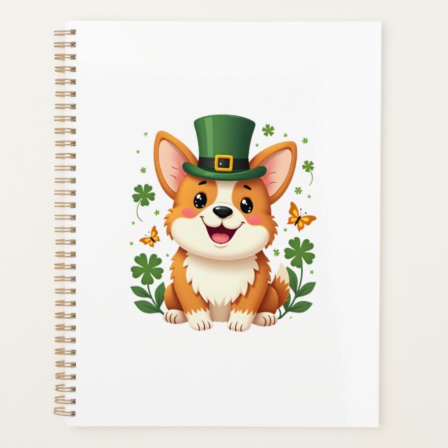 Amant de Corgi Trèfle Joyeux St Patrick (Devant)